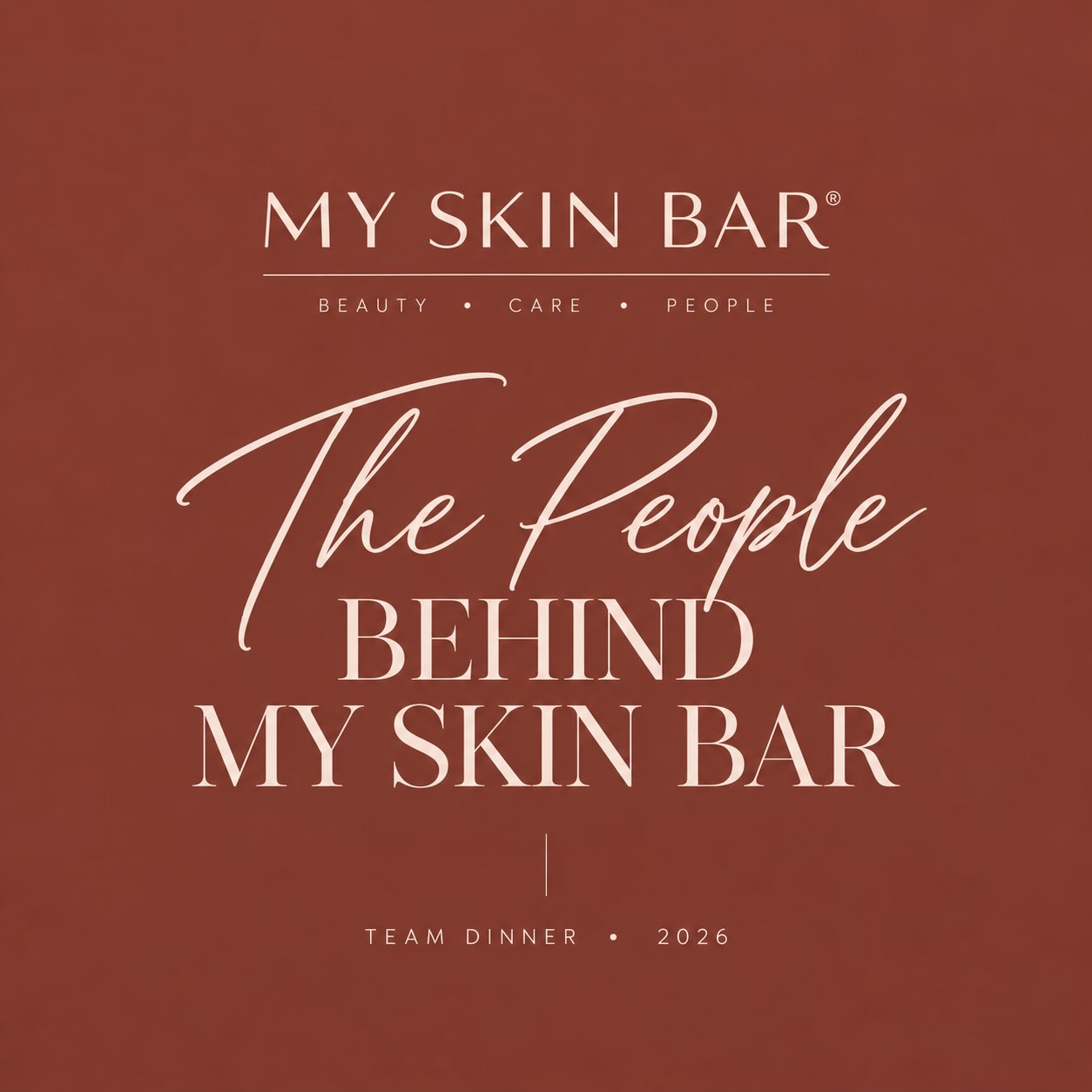 The People Behind My Skin Bar: il team dinner 2026