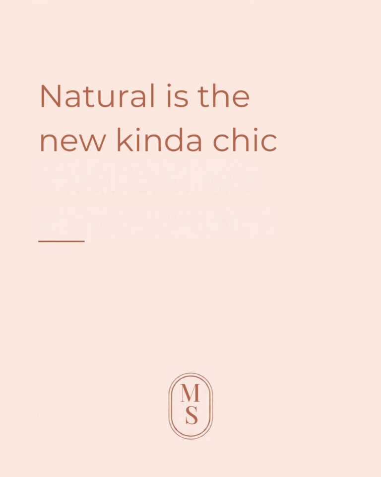 Grafica originale My Skin Bar: Natural is the new kinda chic
